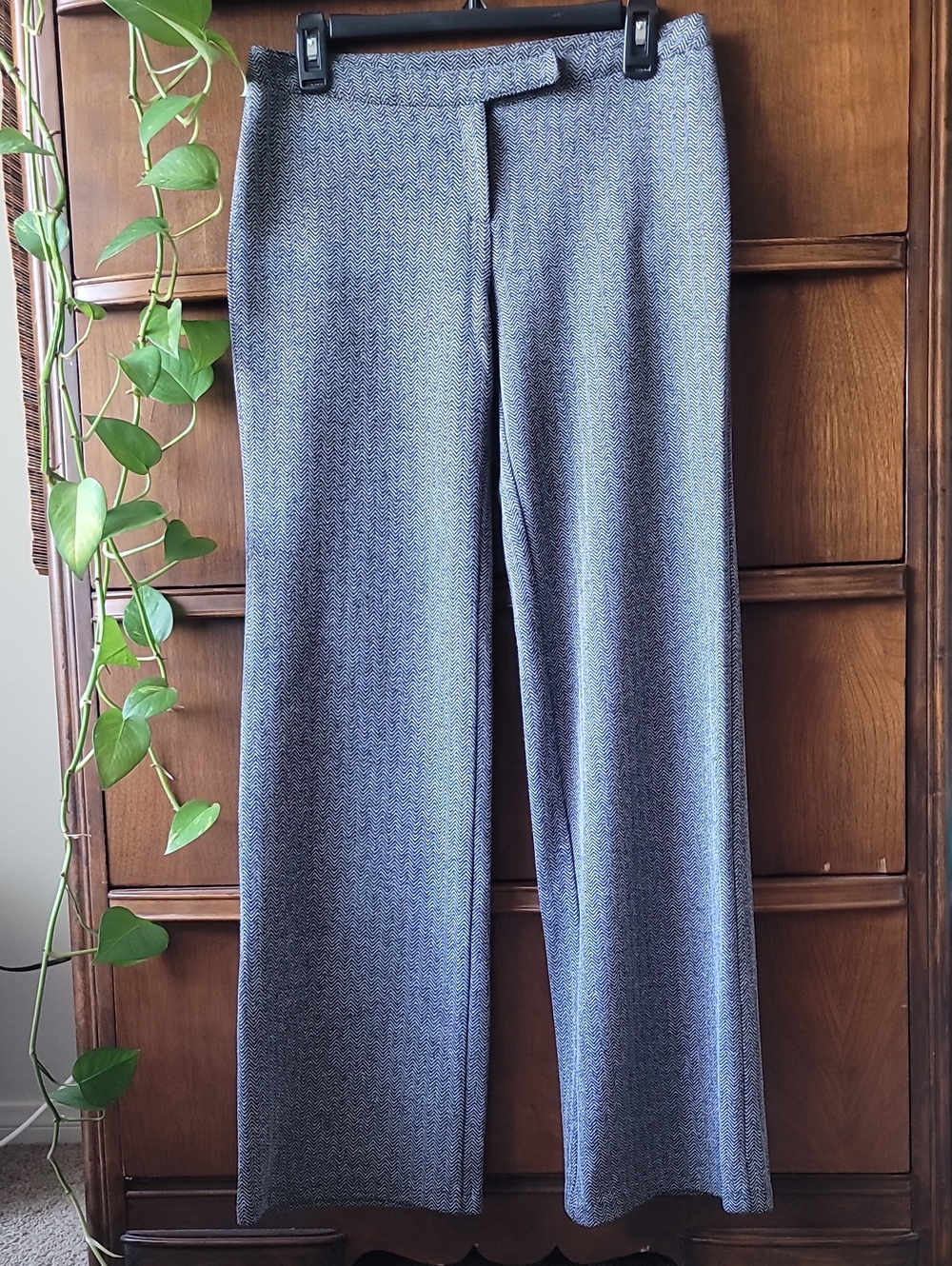 Express Herringbone Black and White Dress Pants
